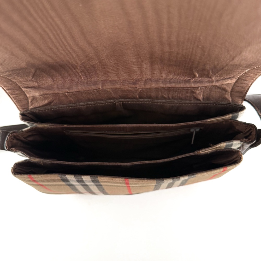 Burberry Vintage Haymarket Shoulder Saddle Bag - Picture 8 of 11